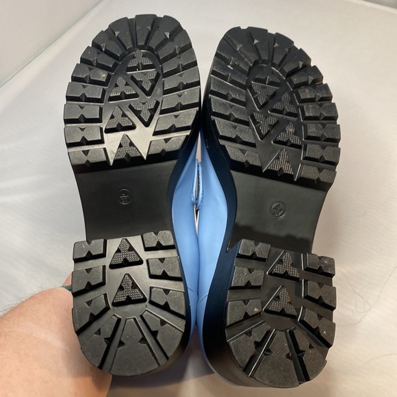 Y2K Preppy Academia Light Blue Platform Loafers - Picture 11 of 13